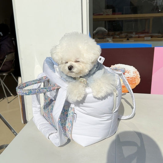 【受注生産】7th Cotton rorobag (White)｜犬用キャリーバッグ