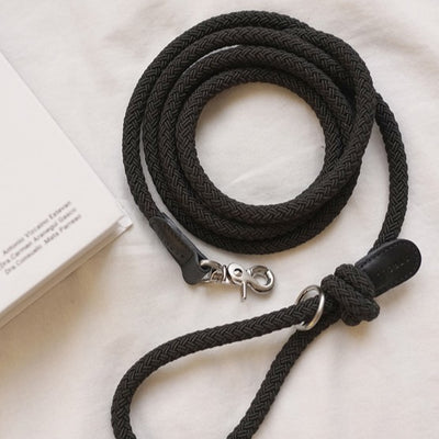 【予約】Rope leash classic - 1.8m（ブラック）
