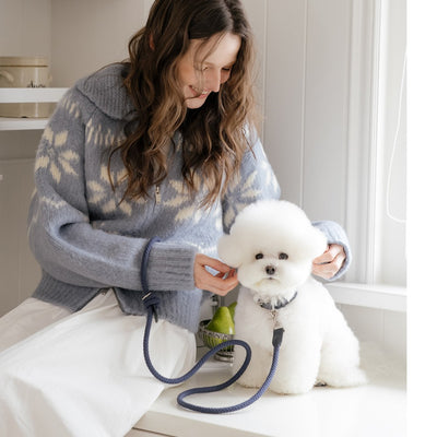 【予約】Rope collar（ネイビー）