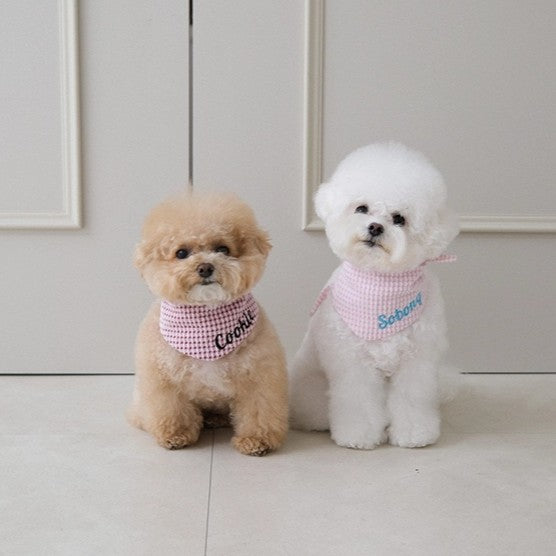 【予約】Checkpop Naming Scarf（ネーム刺繍可）