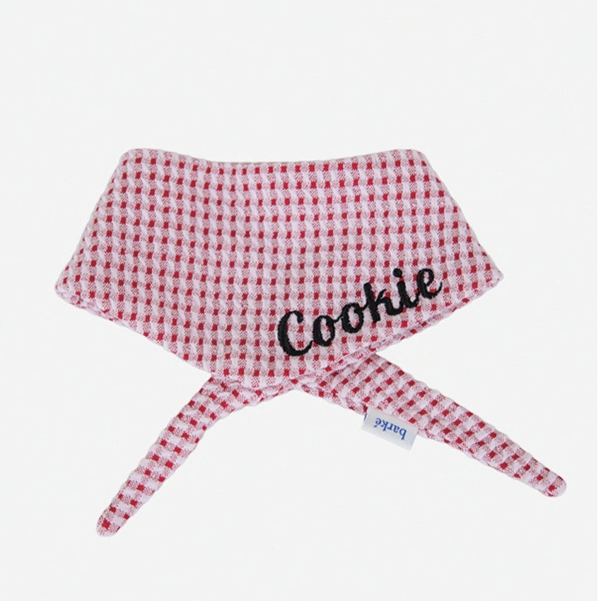 【予約】Checkpop Naming Scarf（ネーム刺繍可）