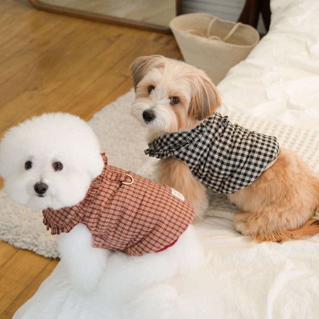 【予約】Check Frill Padding