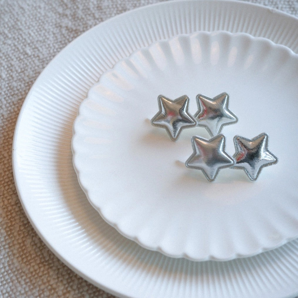 【即納】［ハンドメイド］シルバーエトワールピン（2個セット）