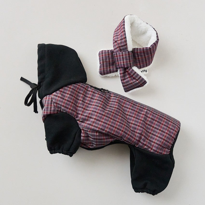 【予約】チェックフーディーオールインワンパディングハーネス