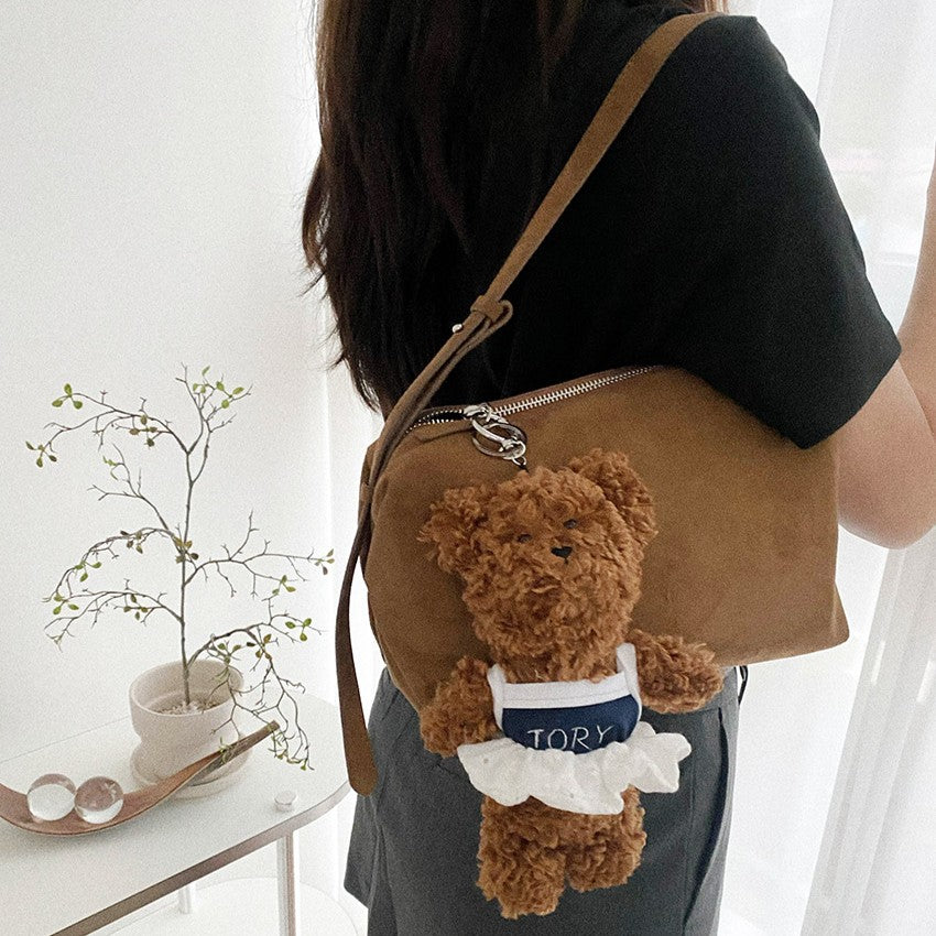 【予約】くまのぬいぐるみプープバッグキーリング（くまさん本体＋衣装部分にイニシャル刻印）